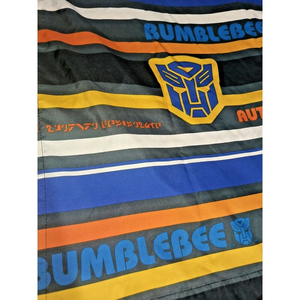 Transformers Bumblebee Twin Flat Sheet Hasbro Autobot Resistance Blue Yellow